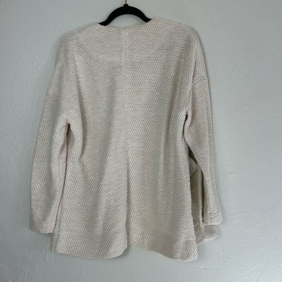 Marine Layer Catalina white waffle knit cardigan size small - Picture 4 of 8